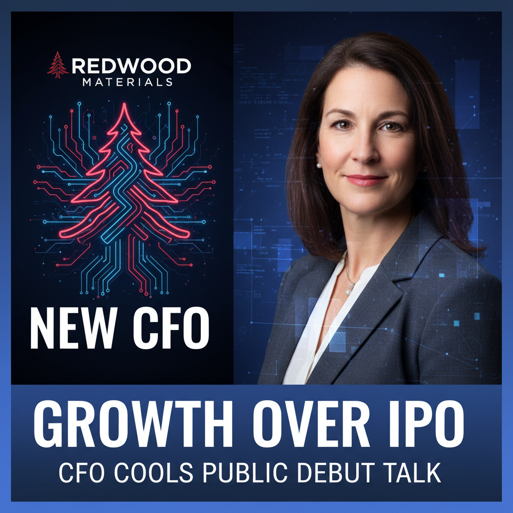 Redwood Materials' New CFO Cools IPO Talk, Prioritizing Growth Over Public Debut